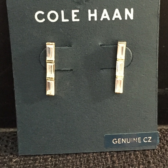 Cole Haan Trio of Emerald Cut CZ earrings NWT! - Picture 1 of 1